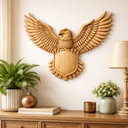 Fichier CNC blason aigle héraldique, bas-relief bois patriotique, décoration murale, sculpture bois, modèle gravure 3D STL