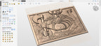 CNC-Datei Wikingerkrieger Nordische Axt, skandinavisches Holz-Basrelief, rustikale Wanddekoration, Holzskulptur, 3D STL Gravurmodell