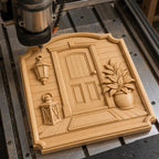 CNC- & 3D-Reliefdruck Haustür, dekorative Blumenveranda, sehr hochwertige STL-Datei