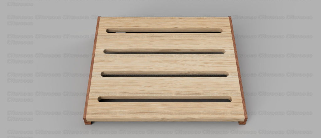 Fichier CNC pedalboard guitare – plan pour pédalier avec formats dxf svg pdf crv3d crv, compatible VCarve STL