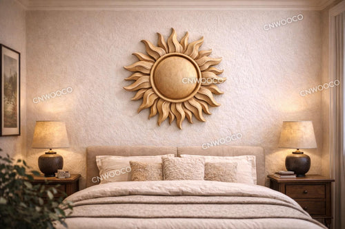 Fichier CNC soleil – bas-relief solaire 3D pour sculpture bois, décoration murale STL