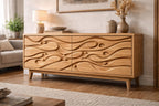 Fichier CNC panneau texture bois vague moderne – bas-relief pour sculpture bois, design façade meuble et décoration murale STL