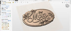Fichier CNC panneau maman floral – bas-relief bois pour cadeau fête des mères, décoration murale STL