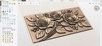 Fichier CNC panneau texture bois florale – bas-relief motif nature pour sculpture bois, design façade meuble et décoration murale STL