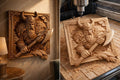 CNC-Datei Wikingerkrieger Nordische Axt, skandinavisches Holz-Basrelief, rustikale Wanddekoration, Holzskulptur, 3D STL Gravurmodell