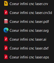 Fichier CNC cadeau couple à offrir, design romantique découpe CNC laser, fichiers dxf svg ai pdf crv crv3d