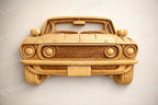 CNC-Datei Muscle-Car – Automobil-Relief für Holzskulptur, Wanddekoration STL