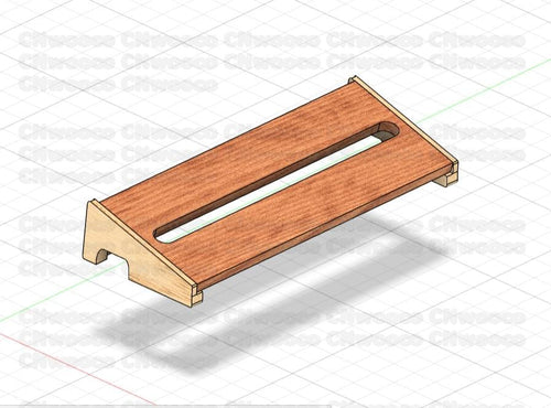 Fichier CNC pedalboard guitare compact – plan pour petit pédalier, formats dxf svg pdf crv3d crv STL