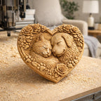 Fichier CNC & impression 3D cœur chat et chien – bas-relief mémorial pour animaux, décoration murale STL