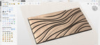 Fichier CNC panneau texture bois motif vague – bas-relief pour sculpture bois, design surface murale et décoration moderne STL