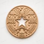 Fichier CNC & impression 3D America 250 – bas-relief aigle USA 1776-2026, Liberty Bell, 4th of July STL bois