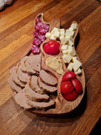 Fichier CNC planche guitare charcuterie, planche fromage design, digital download, fichiers stl dxf svg crv3d