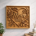 Blumenherz CNC-Datei Rosen – Holz-Basrelief für Muttertagsgeschenk, Wanddekoration Mama STL