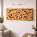 Fichier CNC panneau texture bois vague moderne – bas-relief pour sculpture bois, design façade meuble et décoration murale STL