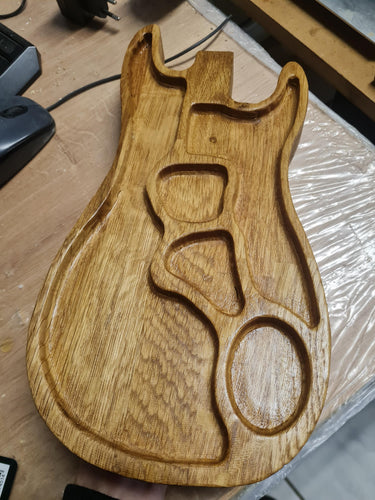 Fichier CNC planche guitare charcuterie, planche fromage design, digital download, fichiers stl dxf svg crv3d
