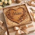 CNC-Datei & 3D-Druck Muttertagsgeschenk – Blumenherz mit Rosen für Mamas Wanddekoration STL
