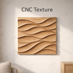 Fichier CNC panneau texture bois vague – bas-relief pour sculpture bois, design porte de meuble et décoration murale STL