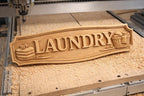 CNC-Datei für Wäscheschild, Holz-Basrelief-Tür, Wanddekoration, Textschild, 3D-STL-Gravurmodell