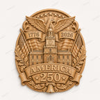 CNC- & 3D-Druckdatei Amerika 250 Bundle, 3 patriotische STL-Reliefs, USA Jubiläum 1776 2026