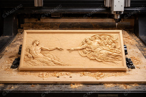 Fichier CNC Création d’Adam – bas-relief bois inspiré Renaissance pour sculpture CNC, décoration murale religieuse STL