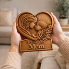 CNC- und 3D-Druckdatei Blumenherz Rosen – Holz-Basrelief als Muttertagsgeschenk, Wanddekoration STL