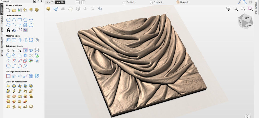 Fichier CNC panneau texture bois – bas-relief style tissu capitonné pour sculpture bois, motif décoratif meuble et porte STL