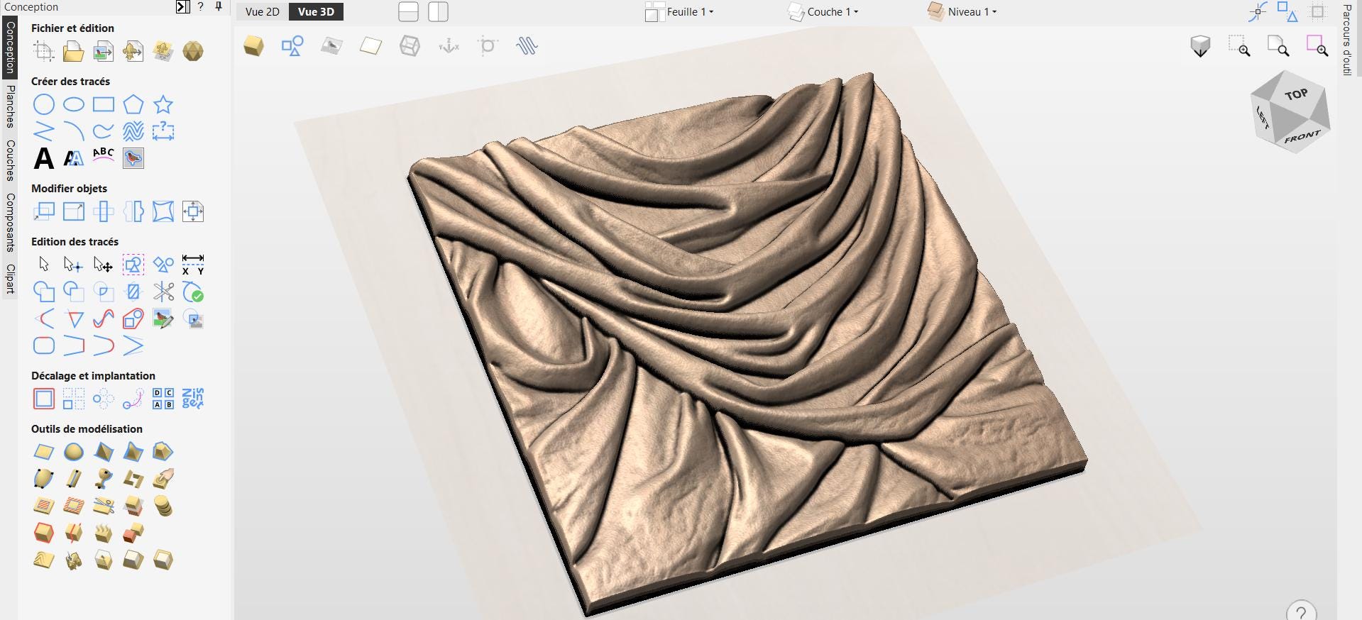 Fichier CNC panneau texture bois – bas-relief style tissu capitonné pour sculpture bois, motif décoratif meuble et porte STL