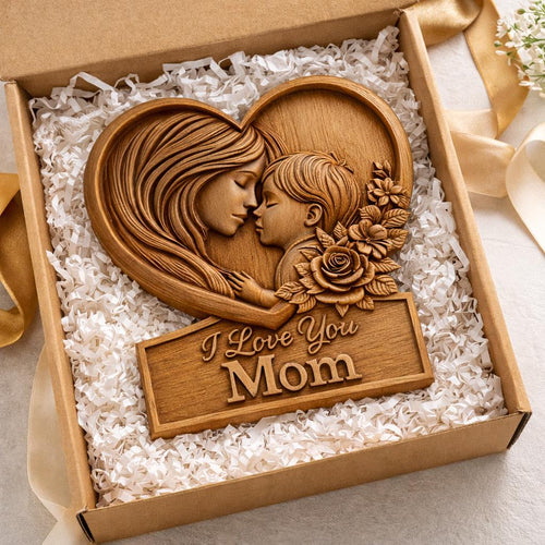 Fichier CNC & impression 3D cœur floral roses – bas-relief bois pour cadeau fête des mères, décoration murale STL