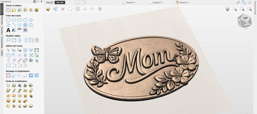 Fichier CNC & impression 3D panneau Mom floral avec papillons – bas-relief bois pour cadeau fête des mères, décoration murale STL