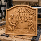 CNC & 3D-Reliefdruck Vater und Sohn Baseball First Hero, sehr hochwertige STL-Datei