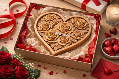 Fichier CNC & impression 3D cœur de roses – bas-relief floral très haute qualité pour sculpture bois, décoration murale STL
