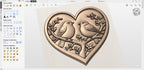 Fichier CNC boîte cœur, design romantique, digital download, fichiers stl dxf svg pdf ai crv crv3d