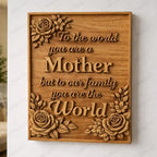 CNC-Datei & 3D-Druck Muttertagsgeschenk – Blumenherz mit Rosen für Mami Wanddekoration STL