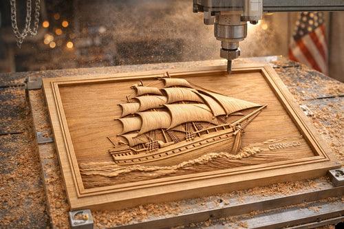 Fichier CNC voilier ancien, bas-relief bateau vintage, décoration murale nautique, sculpture bois, modèle gravure 3D STL
