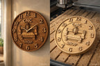 Fichier CNC horloge – bas-relief bois 3D pour sculpture bois, décoration murale STL