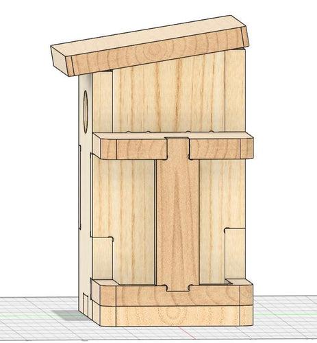 Fichier CNC nichoir à oiseaux – modèle pour fraiseuse CNC, téléchargement digital dxf svg ai pdf crv crv3d