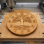 Fichier CNC horloge arbre de vie – bas-relief spirituel pour sculpture bois, décoration murale STL