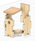 Fichier CNC nichoir oiseaux, modèle 3D jardin, digital download, fichiers dxf svg ai pdf crv crv3d