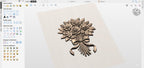 CNC-Datei Blumenstrauß Rosen – 3D-Relief für Holzskulptur, Wanddekoration STL