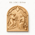 CNC & impression 3D relief biblique du fils prodigue, scène chrétienne religieuse, fichier STL très haute qualité