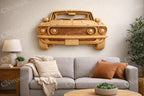CNC-Datei Muscle-Car – Automobil-Relief für Holzskulptur, Wanddekoration STL