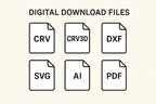 CNC Herzbox-Datei stl dxf svg pdf ai crv crv3d für CNC-Fräser digitaler Download
