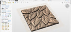 Fichier CNC texture bois motif feuilles – bas-relief organique seamless pour sculpture bois, panneau décoratif mural STL