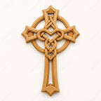 Fichier CNC & impression 3D – croix chrétienne en bas-relief 3D, modèle STL pour sculpture bois et décoration murale