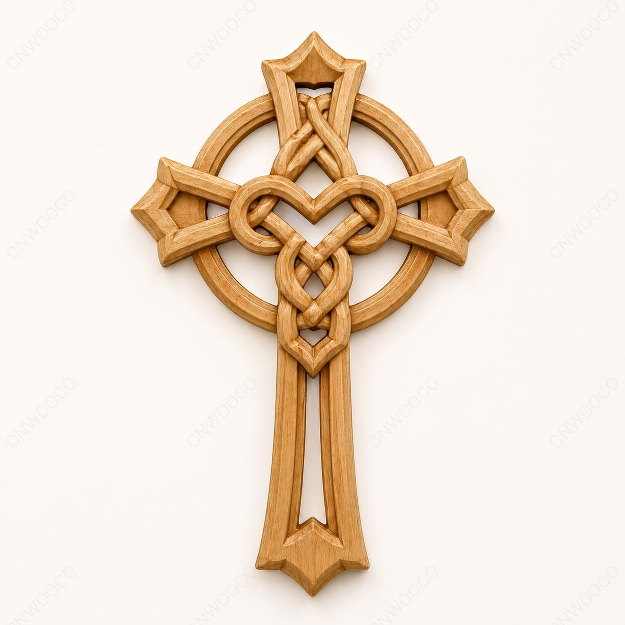 Fichier CNC & impression 3D – croix chrétienne en bas-relief 3D, modèle STL pour sculpture bois et décoration murale