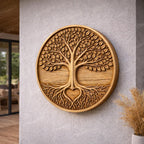 CNC-Datei „Baum des Lebens“ – spirituelles Basrelief für Holzskulpturen, STL-Wanddekoration