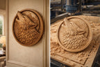 Fichier CNC loup hurlant à la lune – bas-relief faune sauvage pour sculpture bois, décoration murale rustique STL