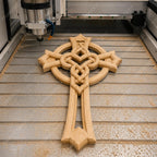 Fichier CNC & impression 3D – croix chrétienne en bas-relief 3D, modèle STL pour sculpture bois et décoration murale