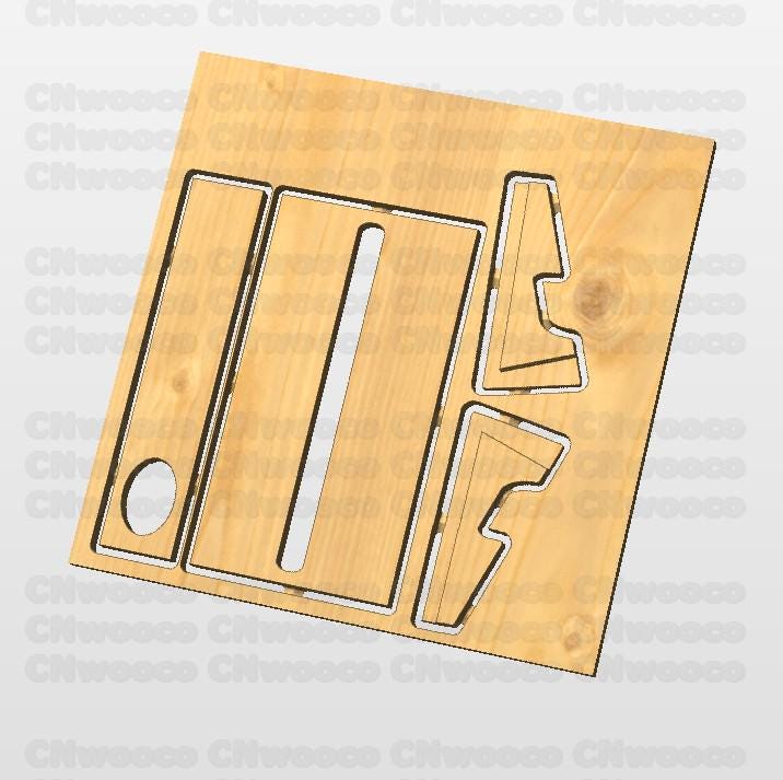 Fichier CNC pedalboard guitare compact – plan pour petit pédalier, formats dxf svg pdf crv3d crv STL