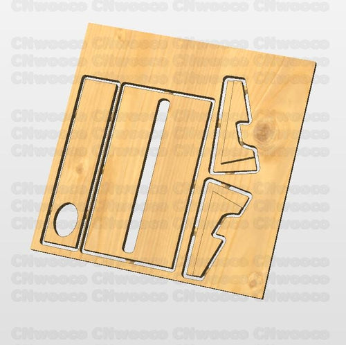 Fichier CNC pedalboard guitare compact – plan pour petit pédalier, formats dxf svg pdf crv3d crv STL
